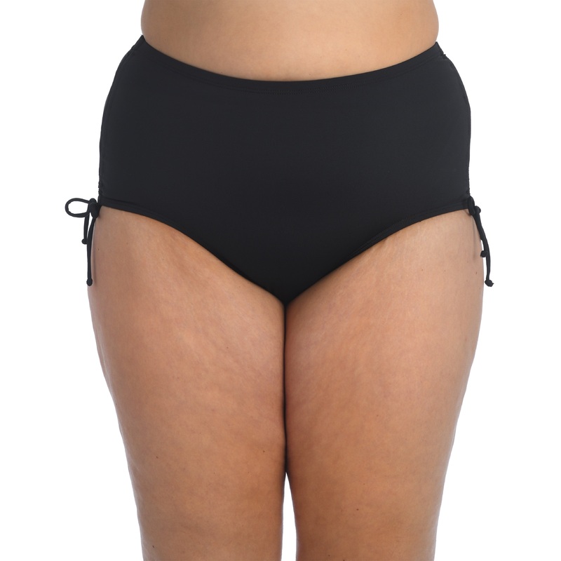 24th & Ocean Solid High Waist Side Tie Hipster Bikini Bottom (Plus Size)