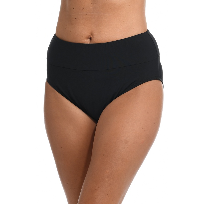 24th & Ocean Solid Mid Waist Spliced Bikini Bottom