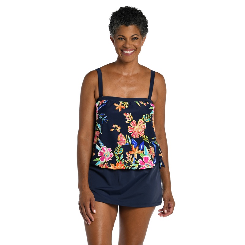 Mystic Garden Bandeau Blouson Tankini Top *FINAL SALE*