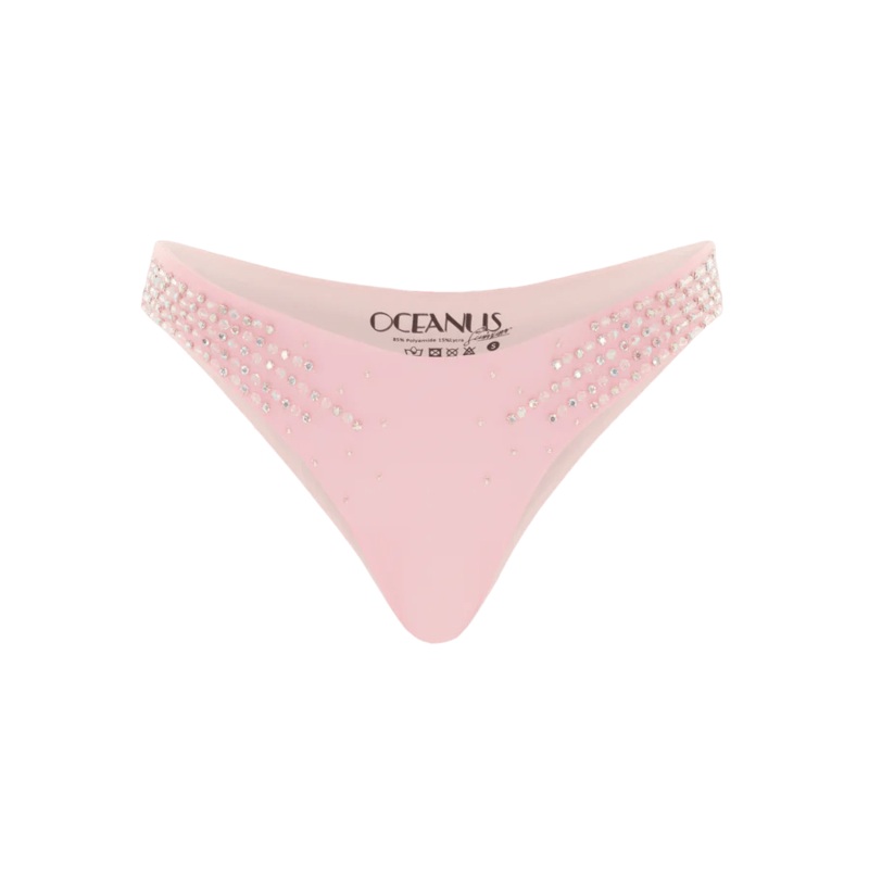 Ophelia Crystal Summer Bikini Bottoms Pink