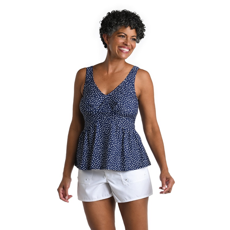 Seaside Dot Empire Underwire Tankini Top *FINAL SALE*