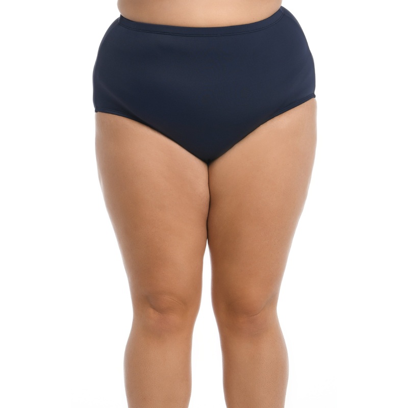 Solid Full Pant Bikini Bottom (Plus Size)