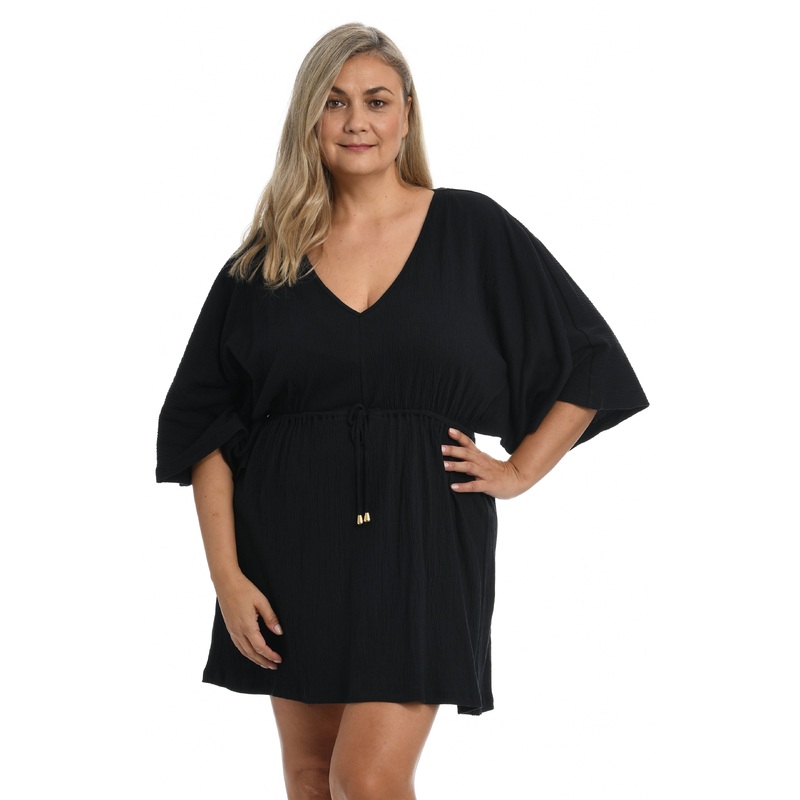 Solid Kimono Tunic Cover Up (Plus Size)
