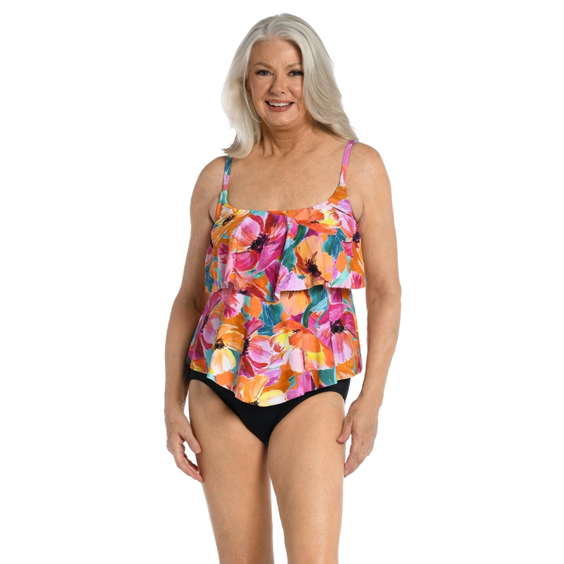 Sunset Bouquet Two Tiered Tankini Top *FINAL SALE*