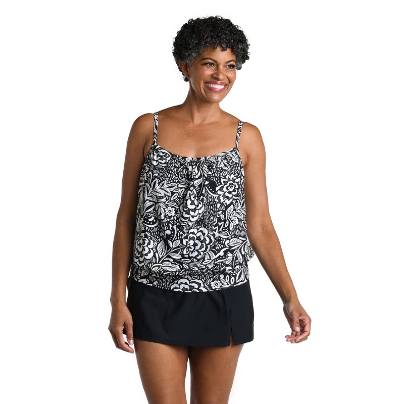 Tahitian Tribe Floral Underwire Blouson Tankini Top *FINAL SALE*