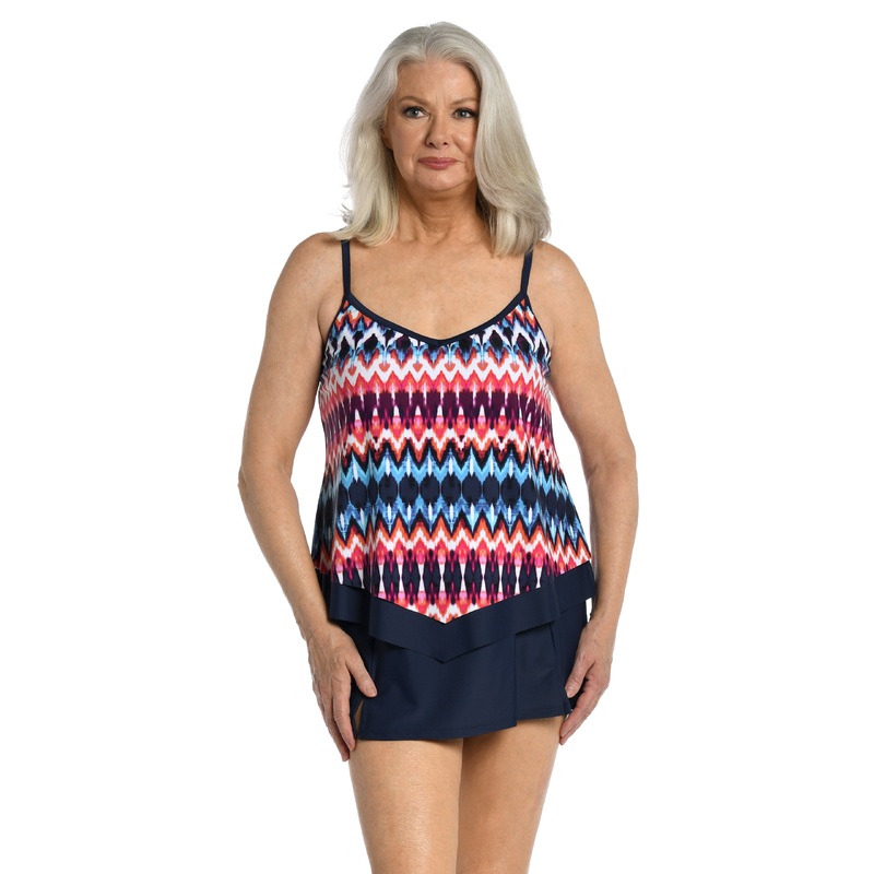 Tribal Times Flutter Hem Tankini Top *FINAL SALE*