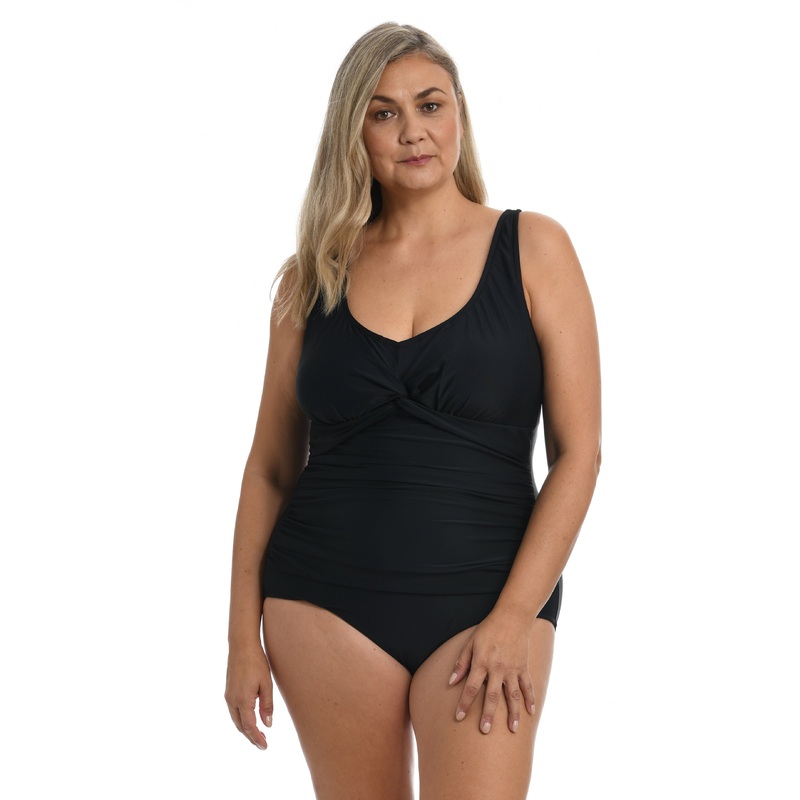 Tricot Twist Front One Piece (Plus Size)