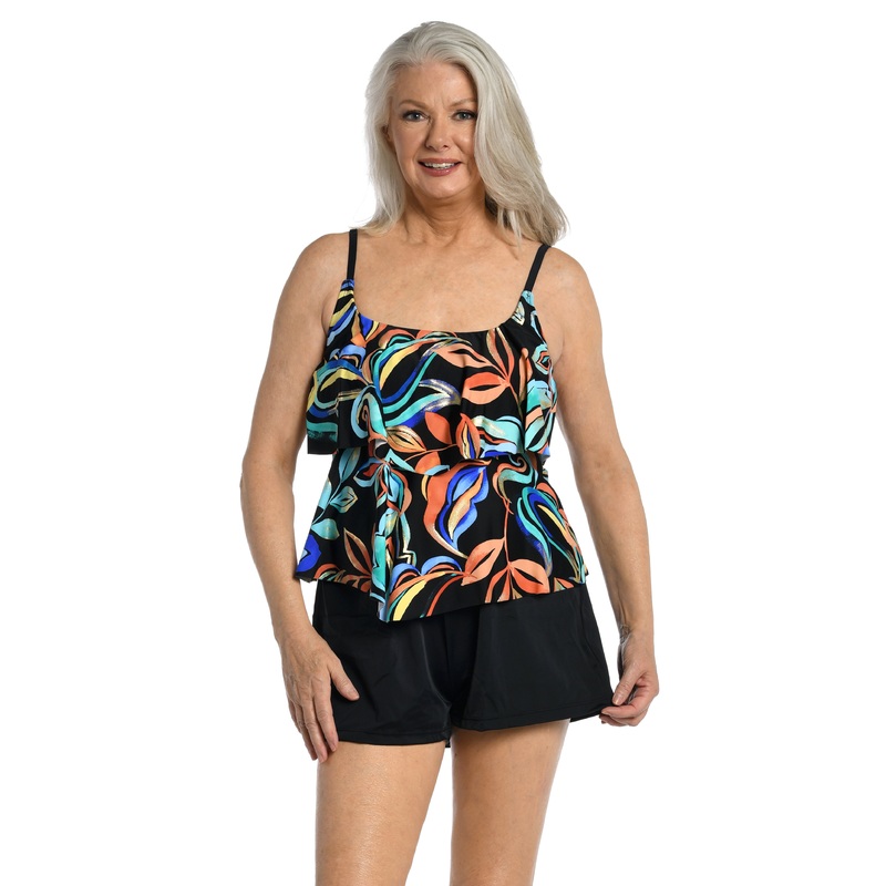 Watercolor Expressions Two Tiered Tankini Top *FINAL SALE*
