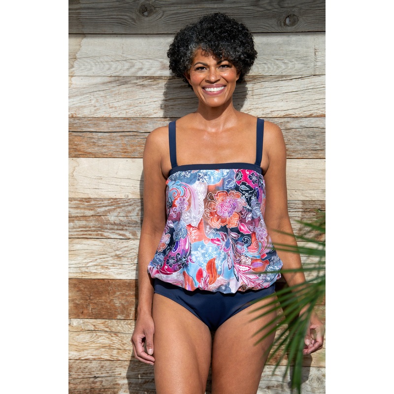 Whirlwind Paisley Bandeau Blouson Tankini Top *FINAL SALE*