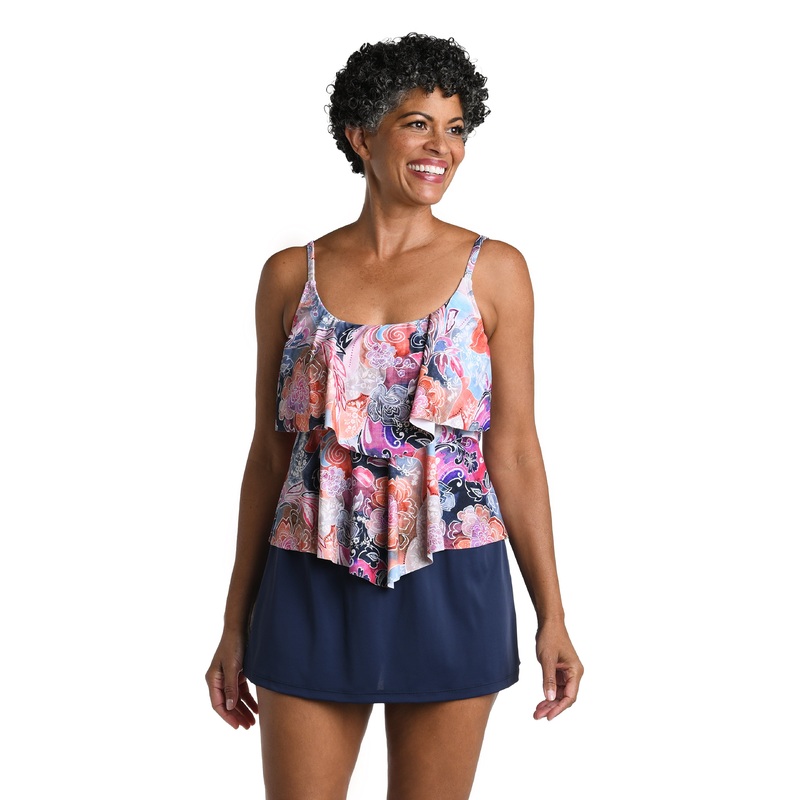 Whirlwind Paisley Two Tiered Tankini Top *FINAL SALE*