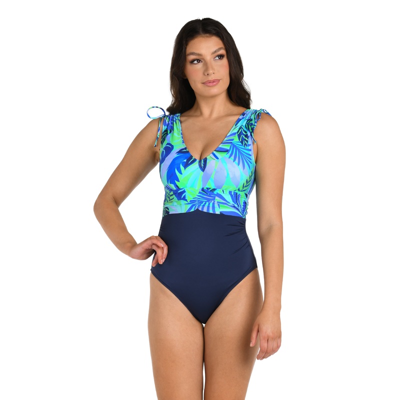 24th & Ocean Aegean Tropics V-Neck One Piece