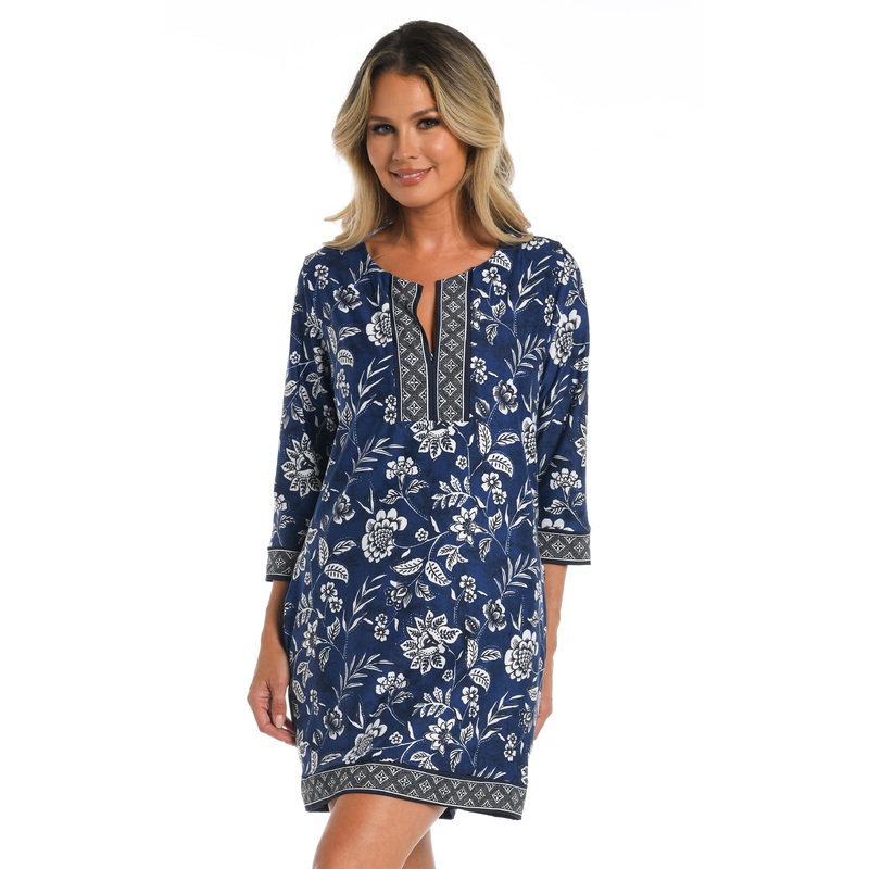 24th & Ocean Bali Batik Shift Dress Cover Up - FINAL SALE