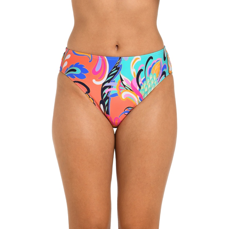 24th & Ocean Prima Paisley Mid Waist Bikini Bottom