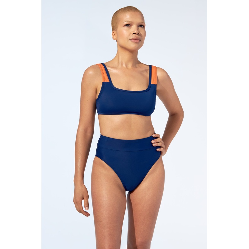 GABRIELLE - Bikini Top in Night blue