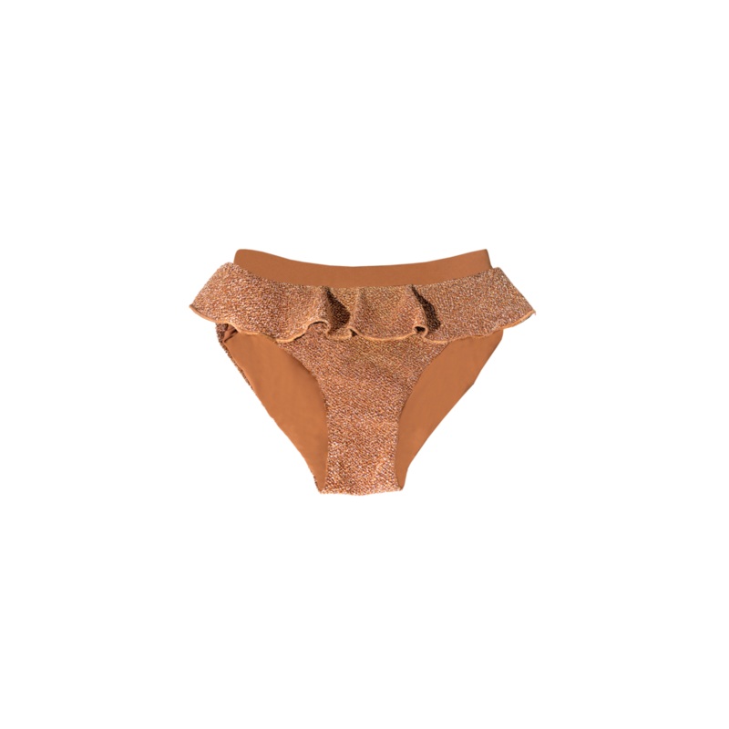 Stardust ~ Ruffle-Trimmed Swimsuit Bottom (Kids) - Light Copper