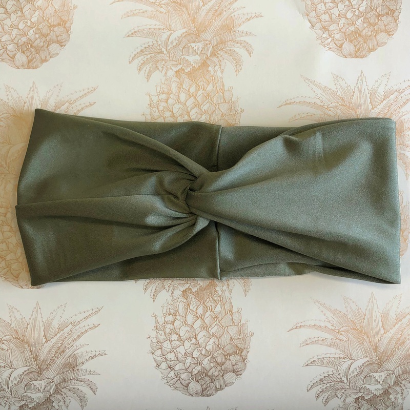 Twisted headband - Shiny Khaki
