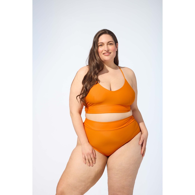 KAMALA - Bikini top in Pumpkin orange
