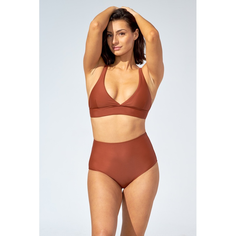 LAUREN - Bikini top in Chocolate brown