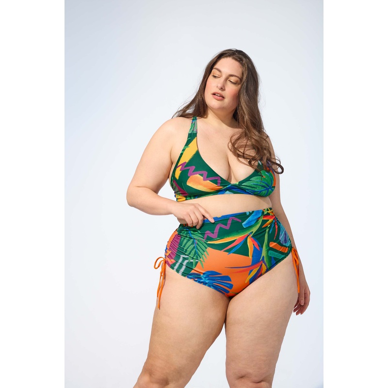 LAUREN - Bikini top in Essence print