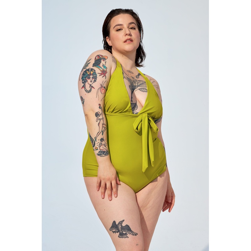 SAMANTHA - One piece in Lime green