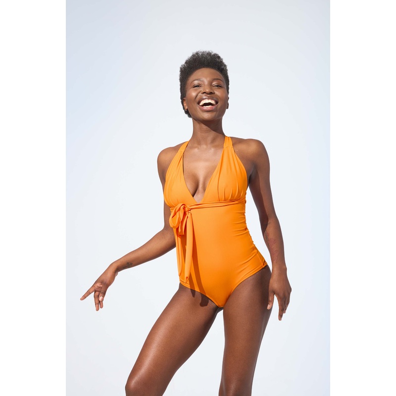 SAMANTHA - One piece in Pumpkin orange