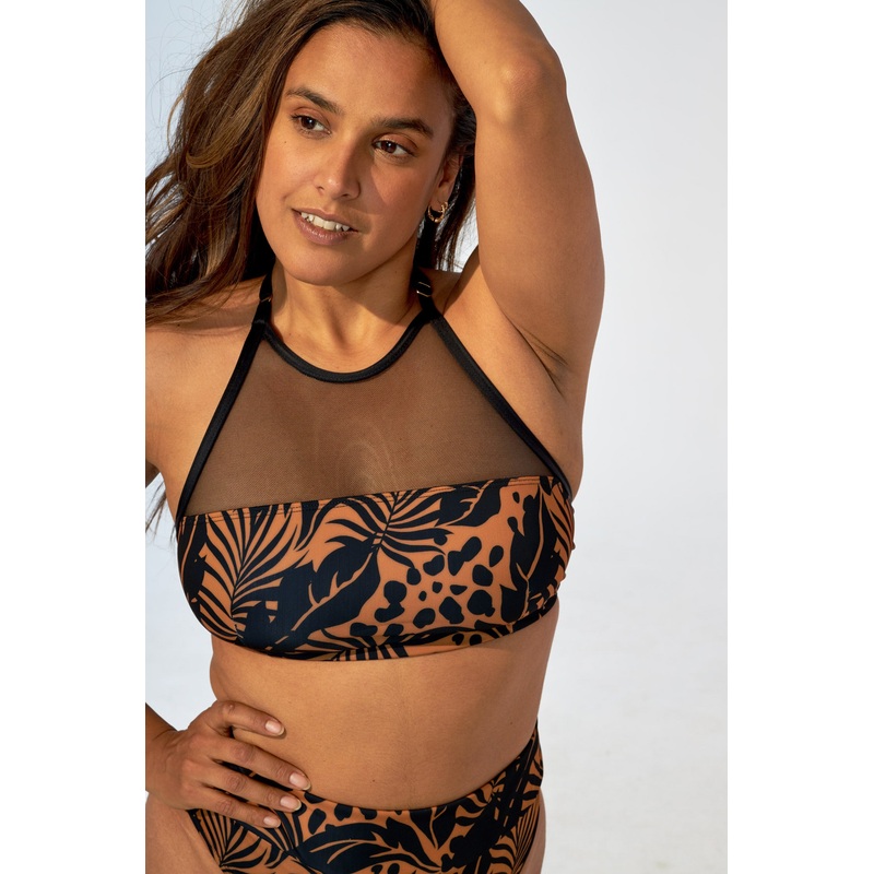 SANDRA  Bikini top in Sandy breeze print