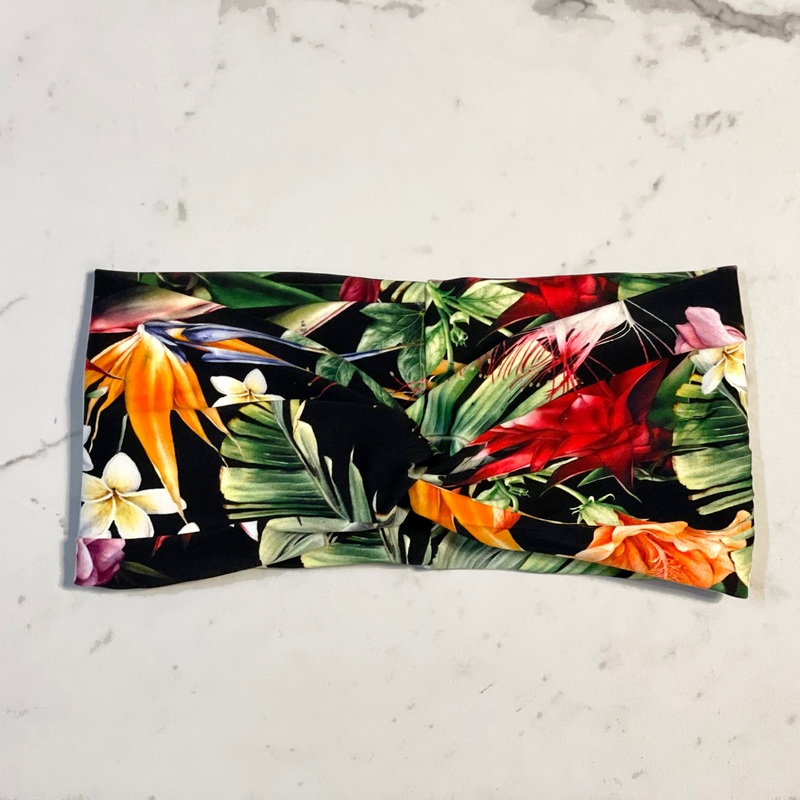 Twisted headband - Flower print