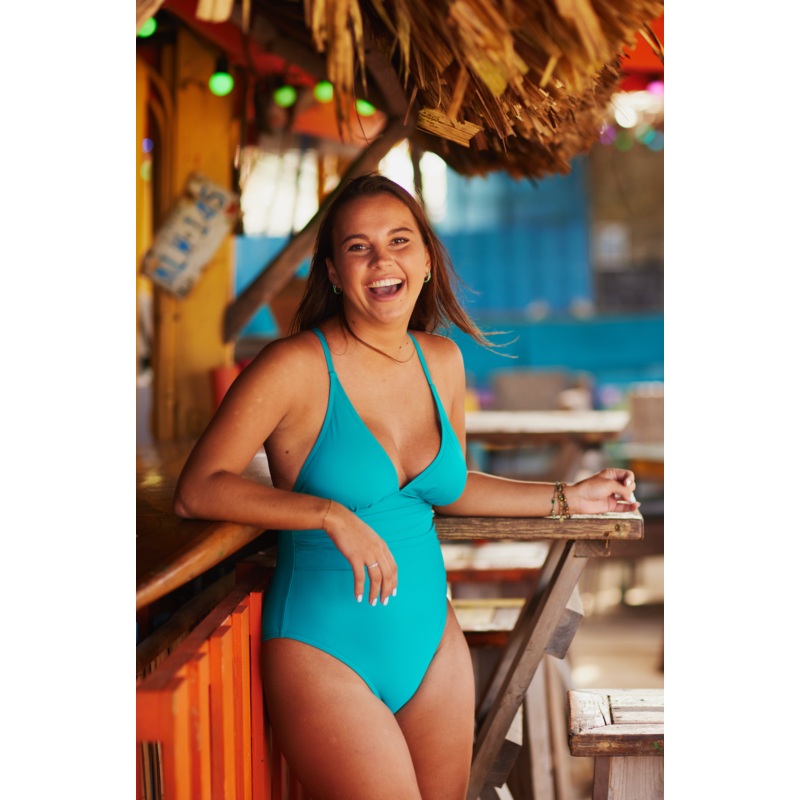 Amalfi Shirred Halter swimsuit