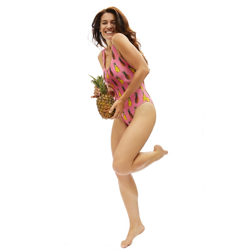 Coral Pineapple Tank Swimsuit