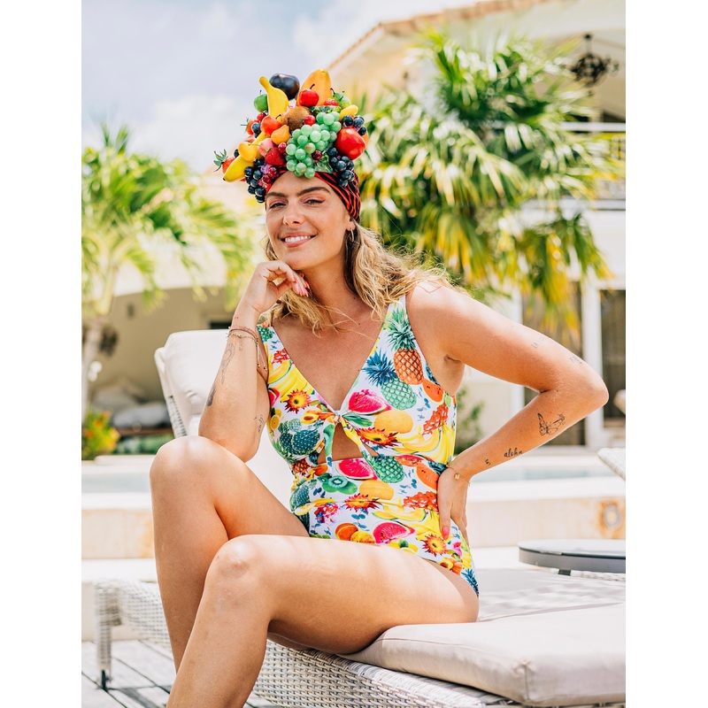 Fiesta Fruit Peek a boo one piece White