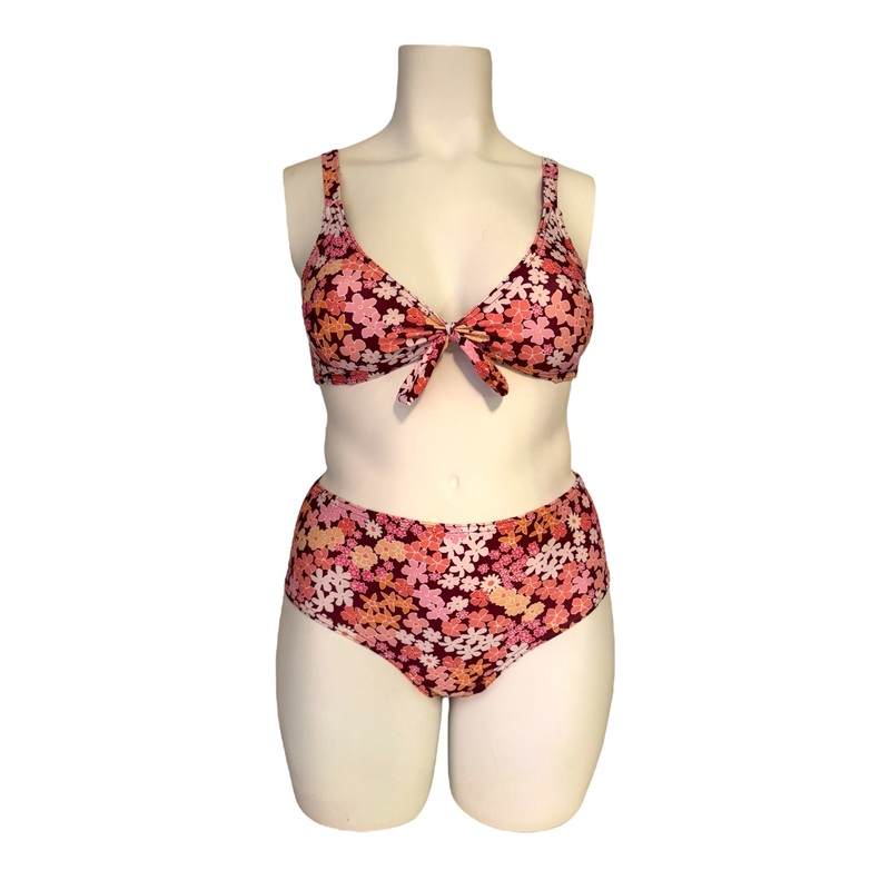 Floral bra top with high leg standard bottom