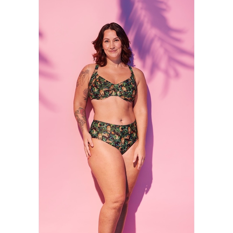 JUNGLE CAT underwire top with hi-leg standard bottom