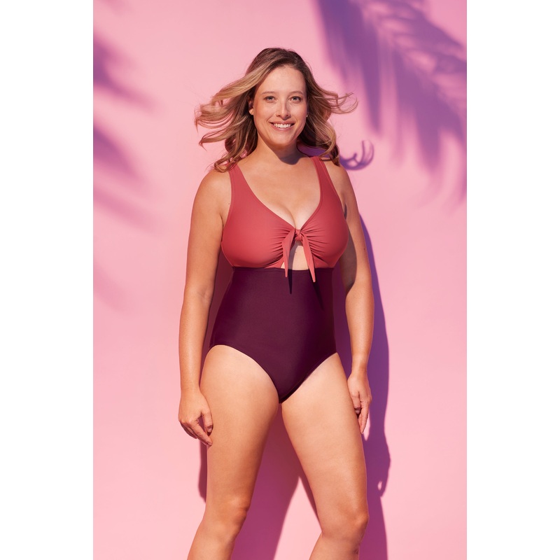 Peek a Boo one piece Angora/vigneto