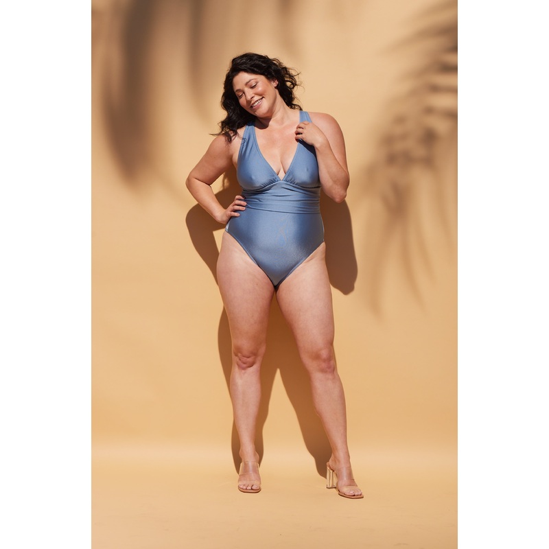 Shirred halter one piece - Riva