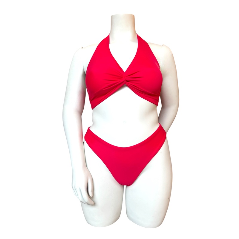 Strawberry Twist halter top and bikini cut bottom