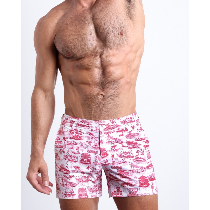 TOILE DE MIAMI (RED) - Tailored Shorts