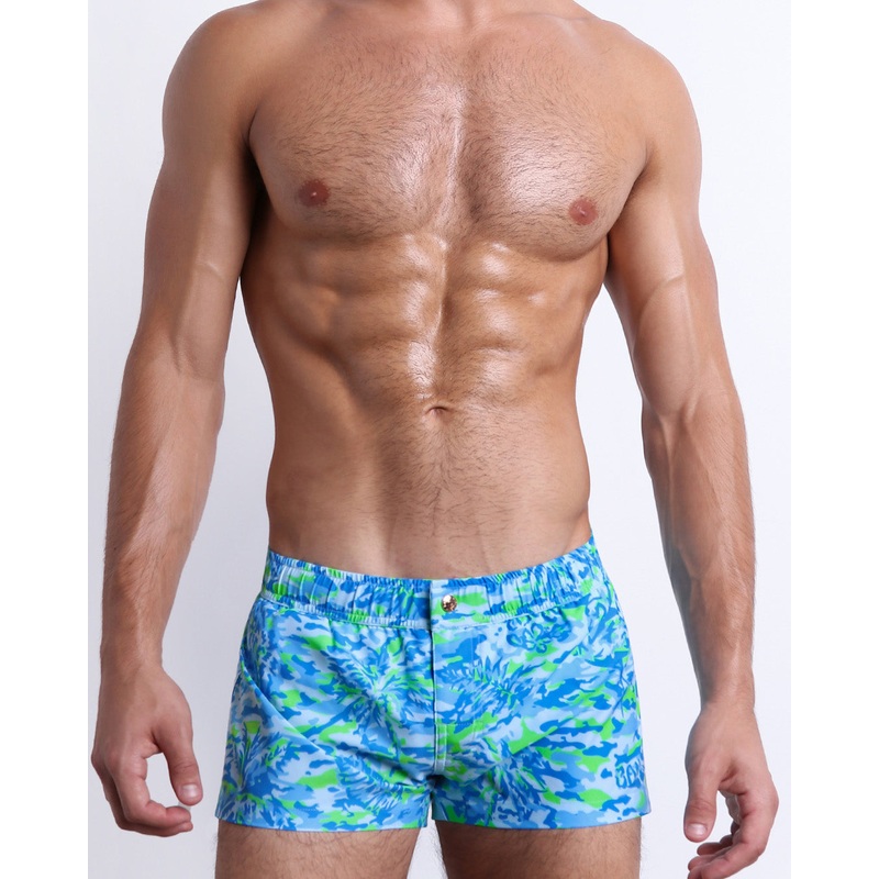 CAMO POP (BLUE/GREEN) - Mini Shorts