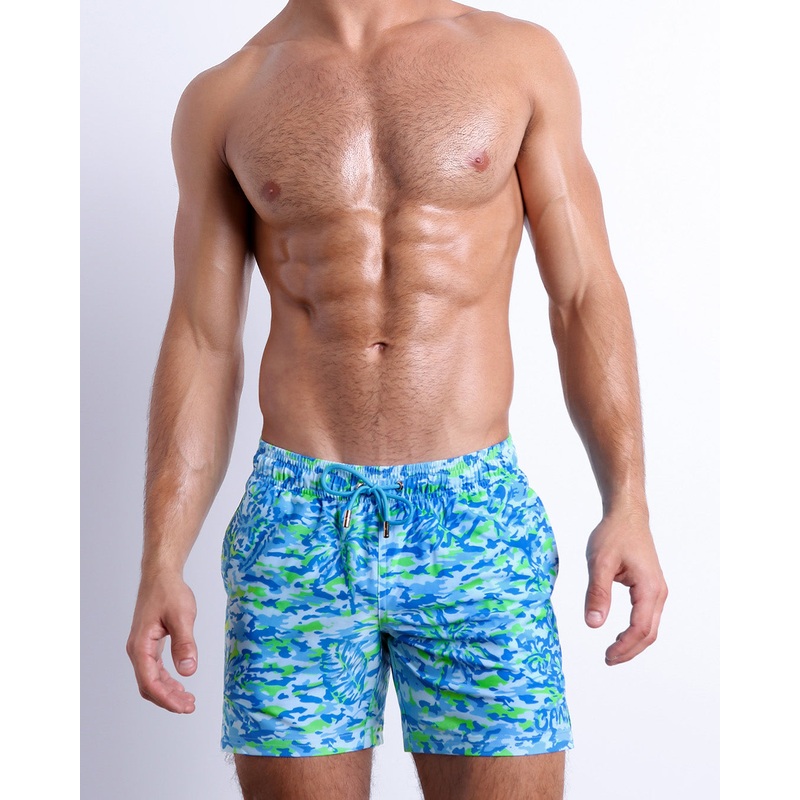 CAMO POP (BLUE/GREEN) - Resort Shorts