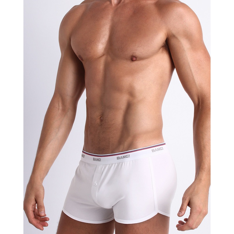 RISKY WHITE - Cotton Boxer Brief | Retro
