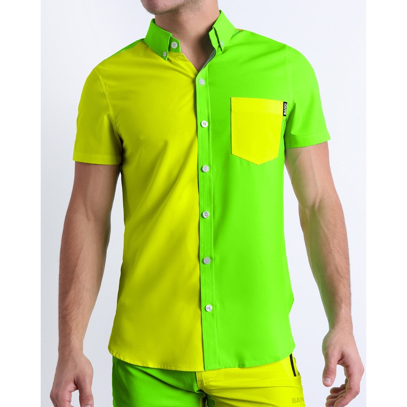 SINGLE BILINGUAL (NEON YELLOW/GREEN) - Stretch Shirt