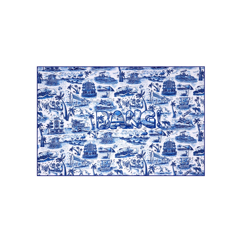 TOILE DE MIAMI (BLUE) - Towel