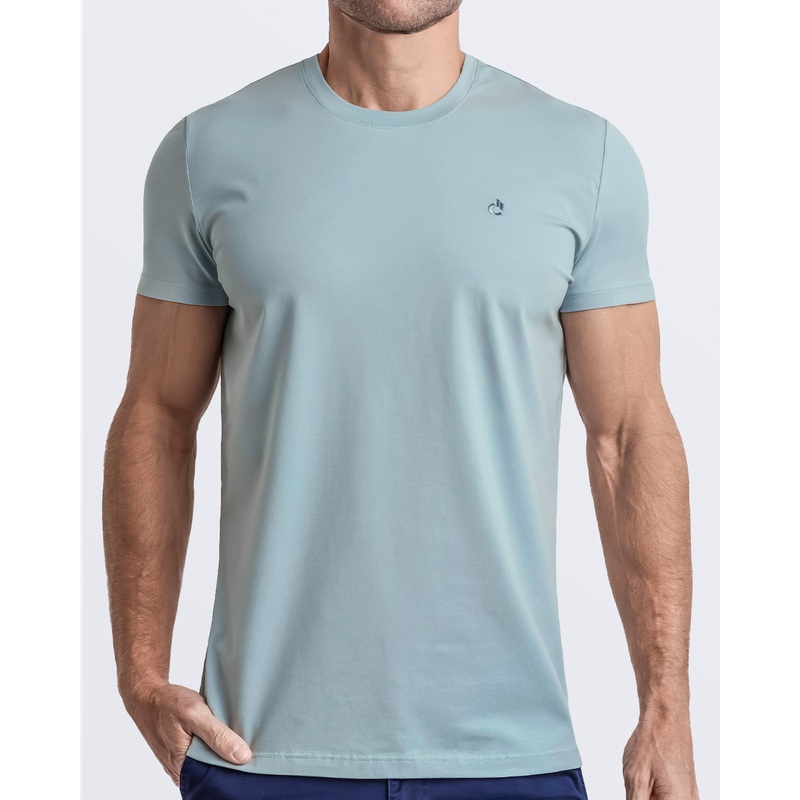 BARELY TEAL - Modal Cotton T-Shirt | DC2