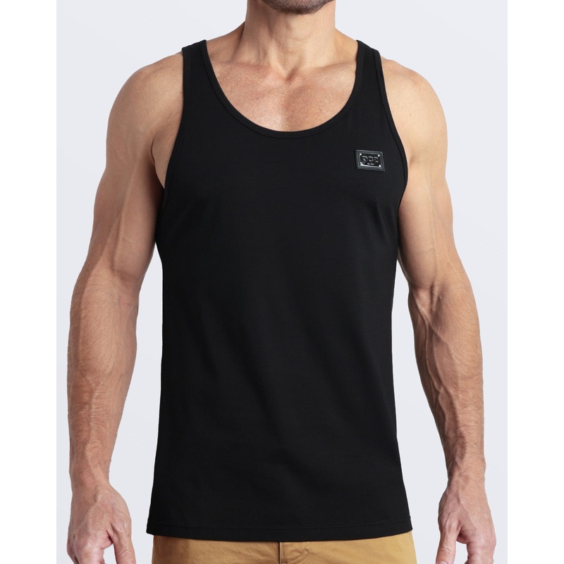 EXACT BLACK - Modal Cotton Tank Top | DC2