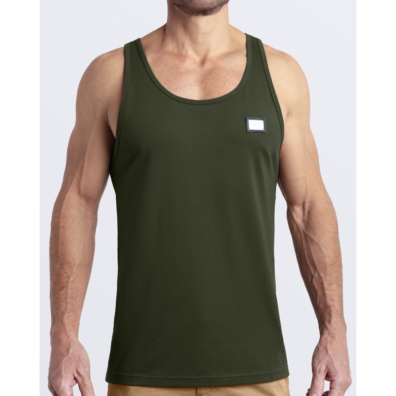 SLICK GREEN - Modal Cotton Tank Top | DC2
