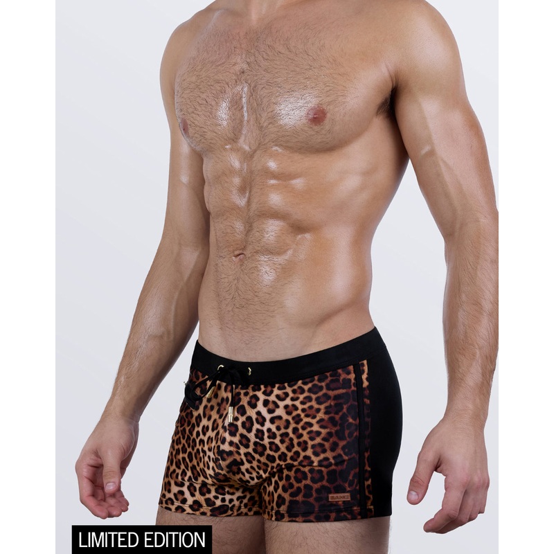 CASINO ROYALE (LEOPARD + BLACK) - Swim Trunks