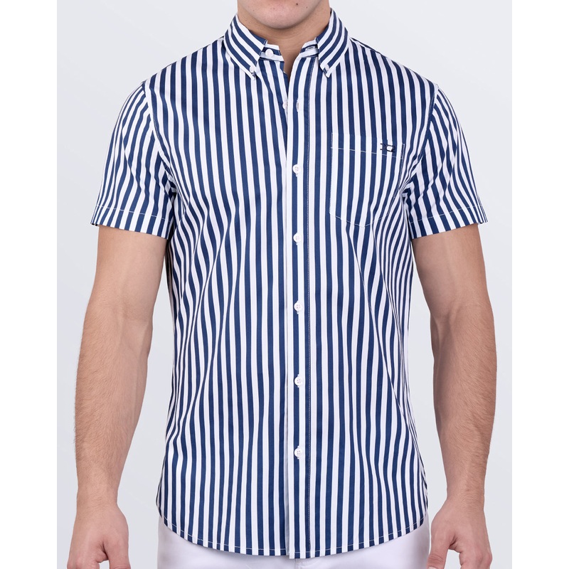 FAST LINES (NAVY BLUE) - Cotton Shirt | DC2