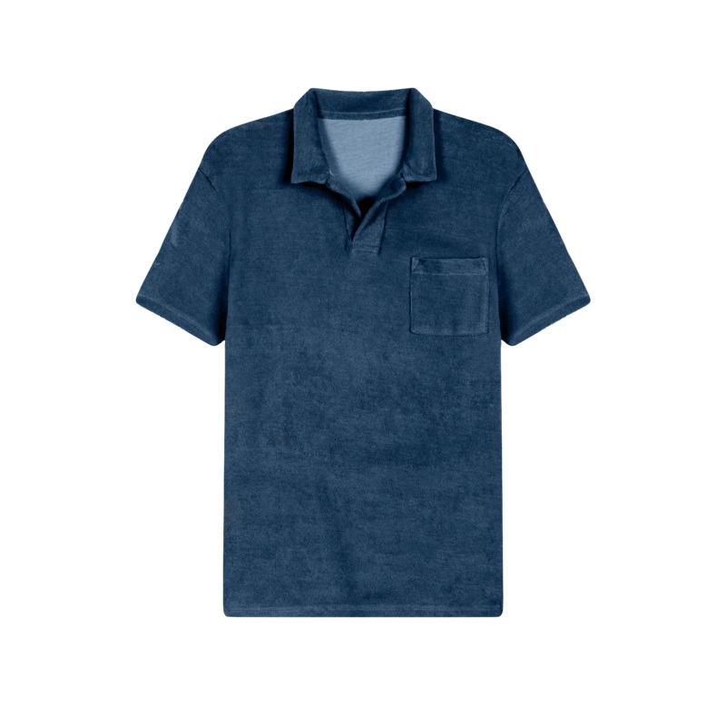Peacock blue Terry Polo