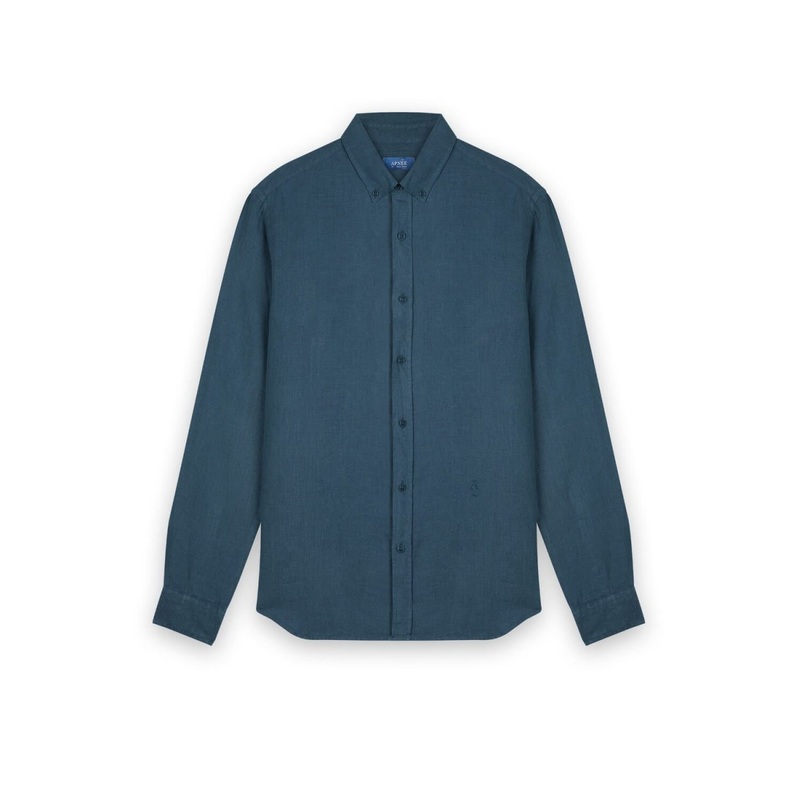 Petrol Blue linen shirt