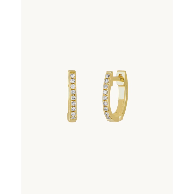 ef collection diamond mini huggie earring