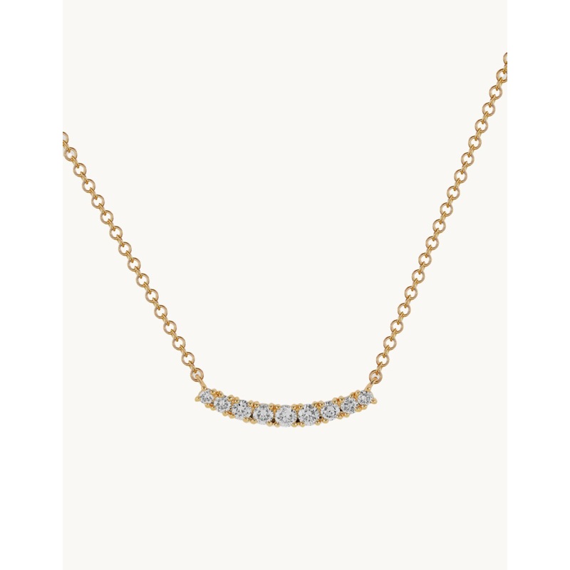 ef collection full cut diamond arc necklace